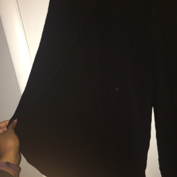 Black crinkled split leg pants - Picture 5 of 7